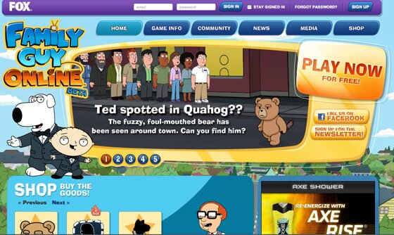Seth MacFarlane’s Ted the Bear Busts Into Family Guy Online Game